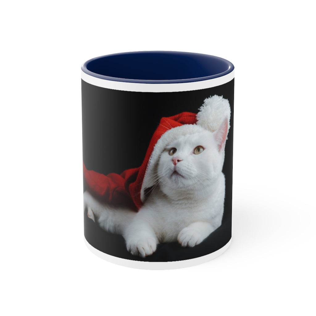 Christmas Kitty Accent Coffee Mug, 11oz