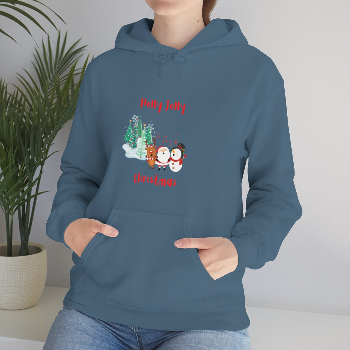 Holly Jolly Christmas Unisex Heavy Blend™ Hooded Sweatshirt