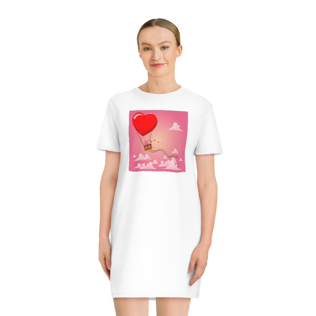 Happy Valentine's Day Spinner T-Shirt Dress