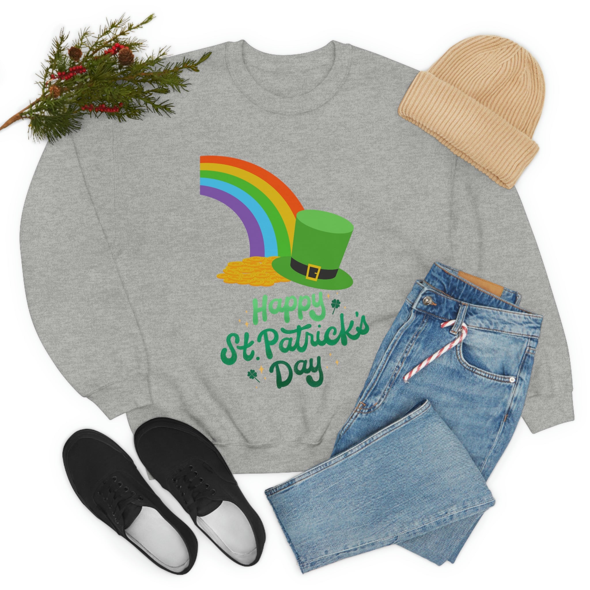 Happy Saint Patrick Day Unisex Heavy Blend™ Crewneck Sweatshirt