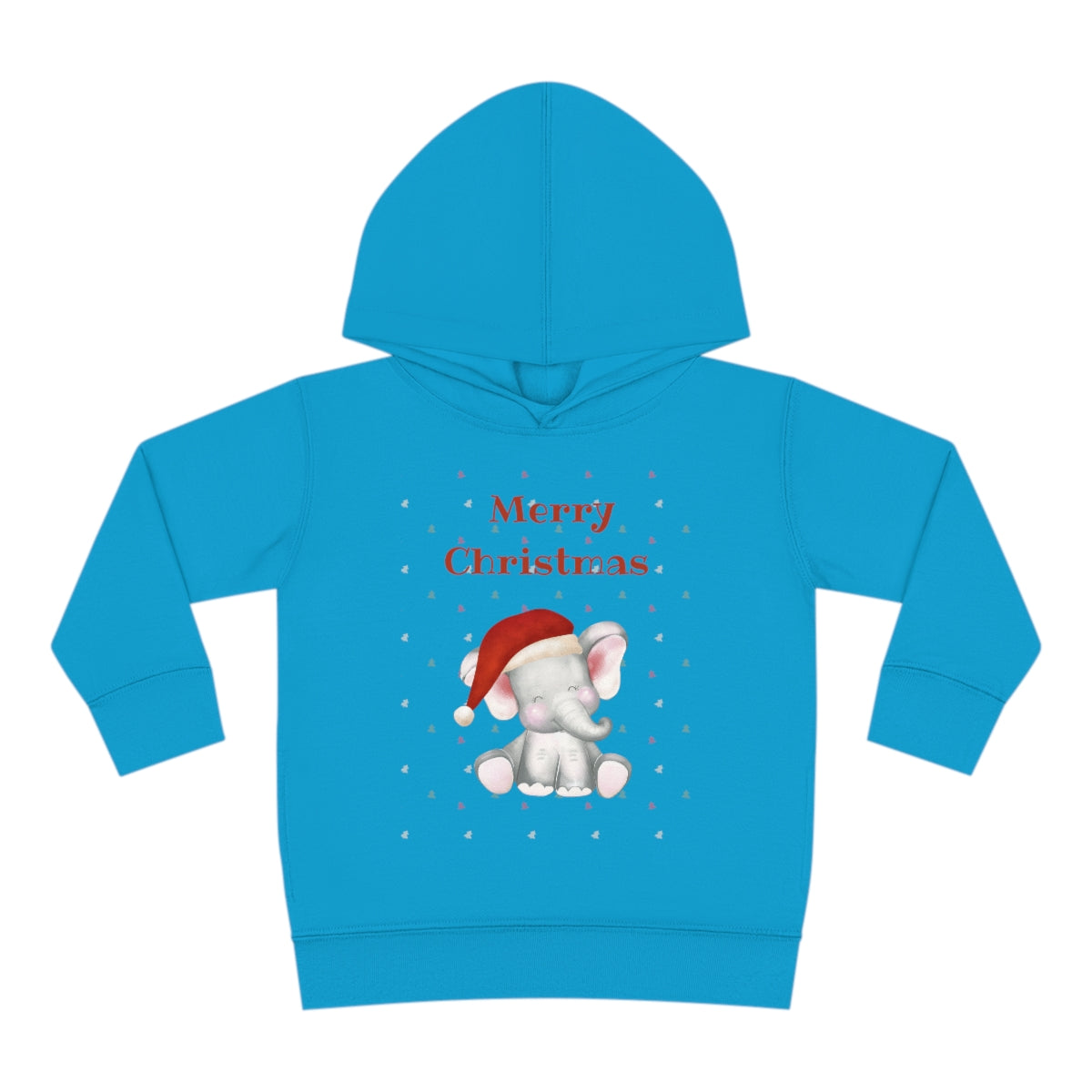 Cute Christmas Elephant Toddler Pullover Fleece Hoodie