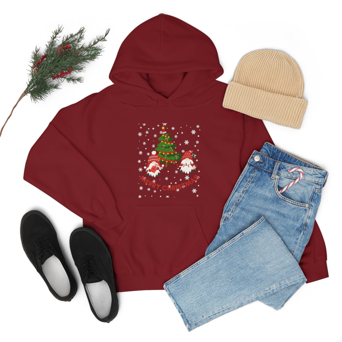 Merry & Bright Holidays Christmas Unisex Heavy Blend™ Hooded Sweatshirt