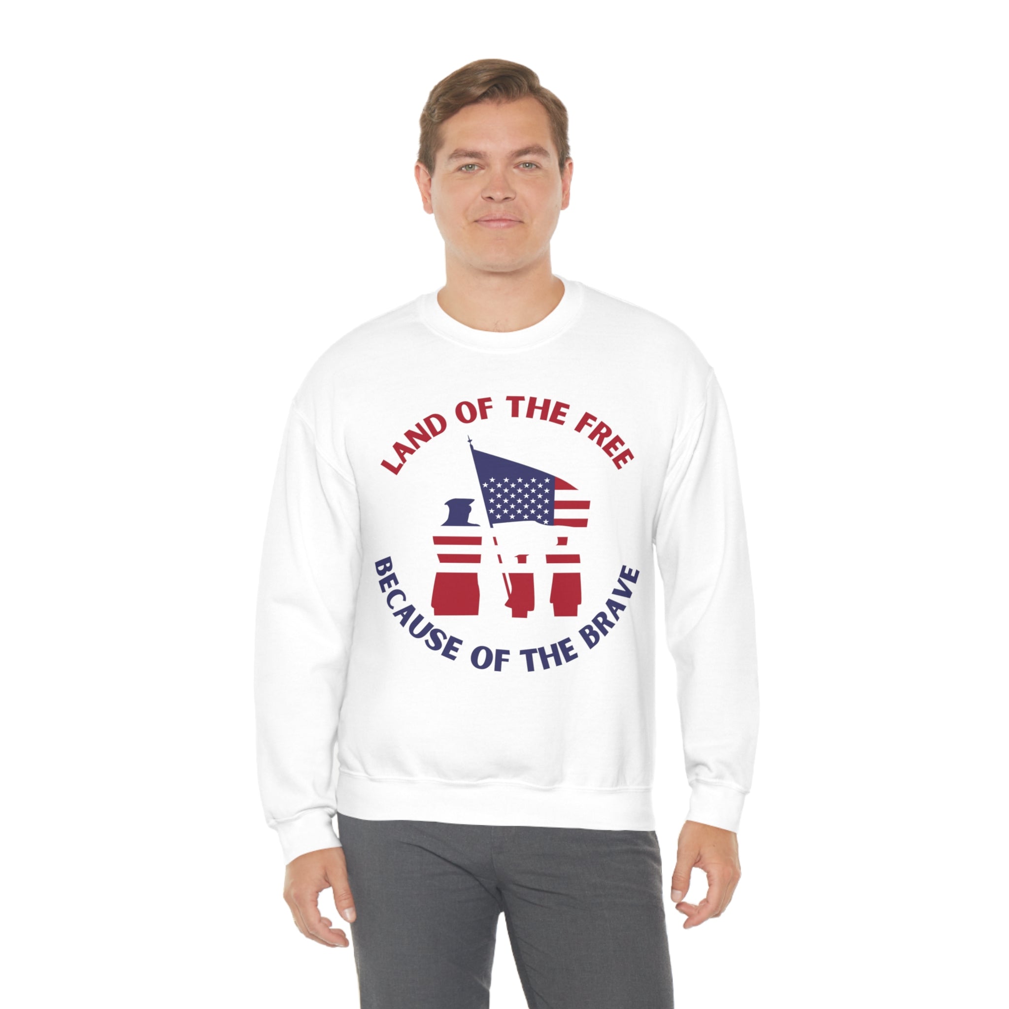 Memorial Day Land Of The Free Unisex Heavy Blend™ Crewneck Sweatshirt