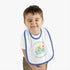 Hello Spring Baby Contrast Trim Jersey Bib