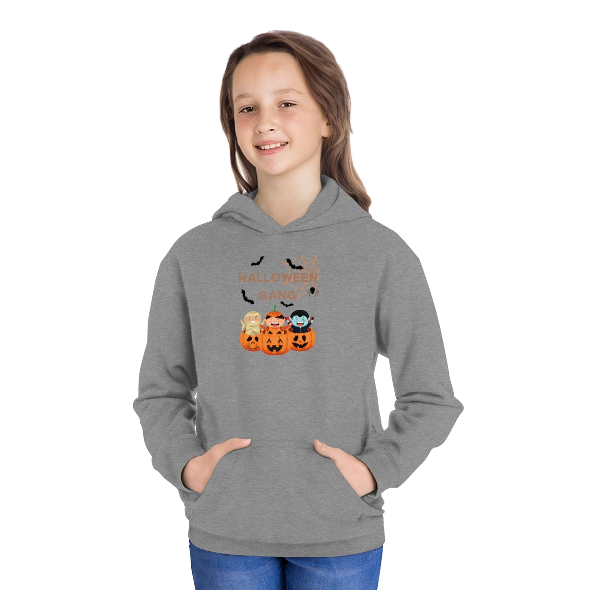 The Happy Halloween Pumpkin Gang Youth Fleece Hoodie