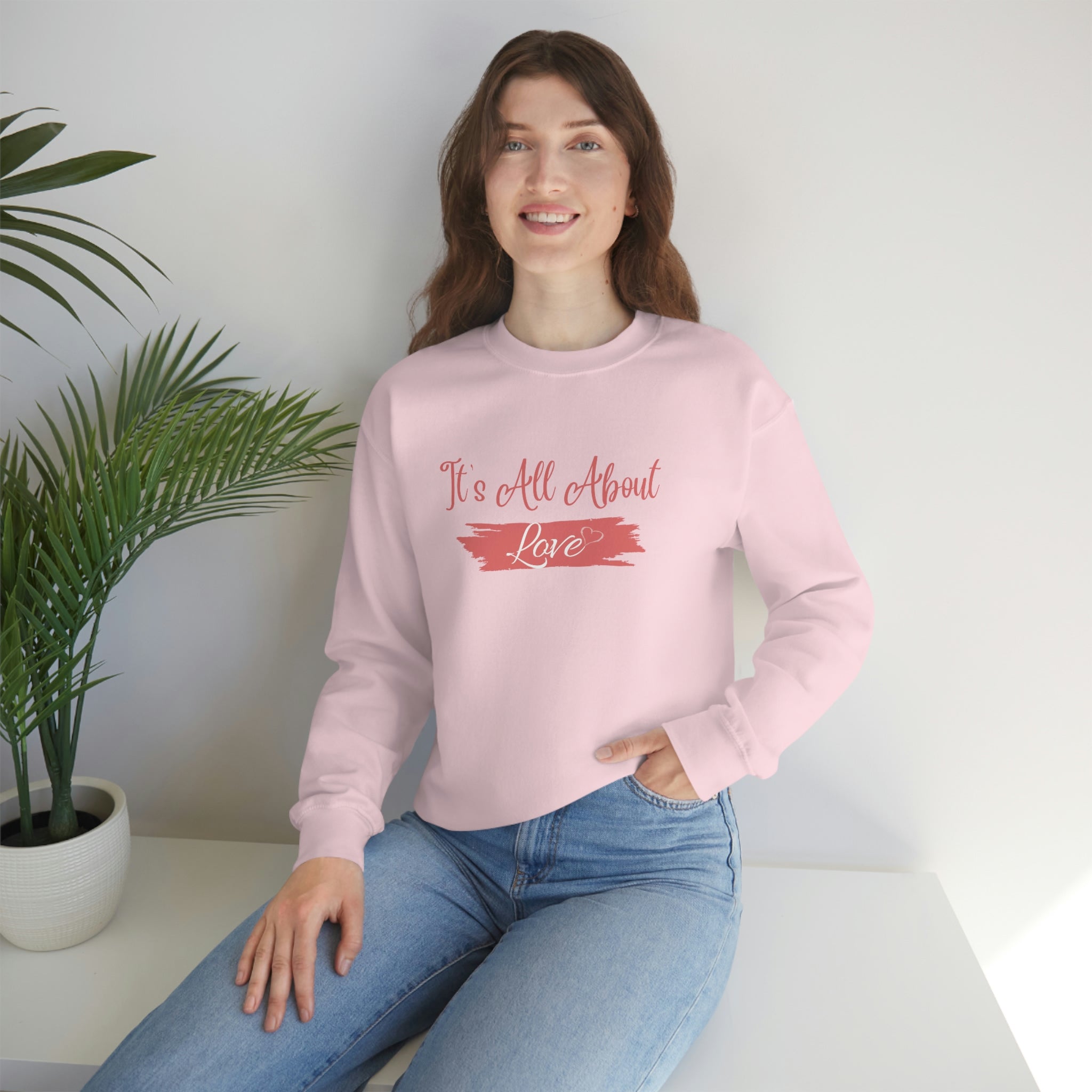 It's All About Love Unisex Heavy Blend™ Crewneck Sweatshirt