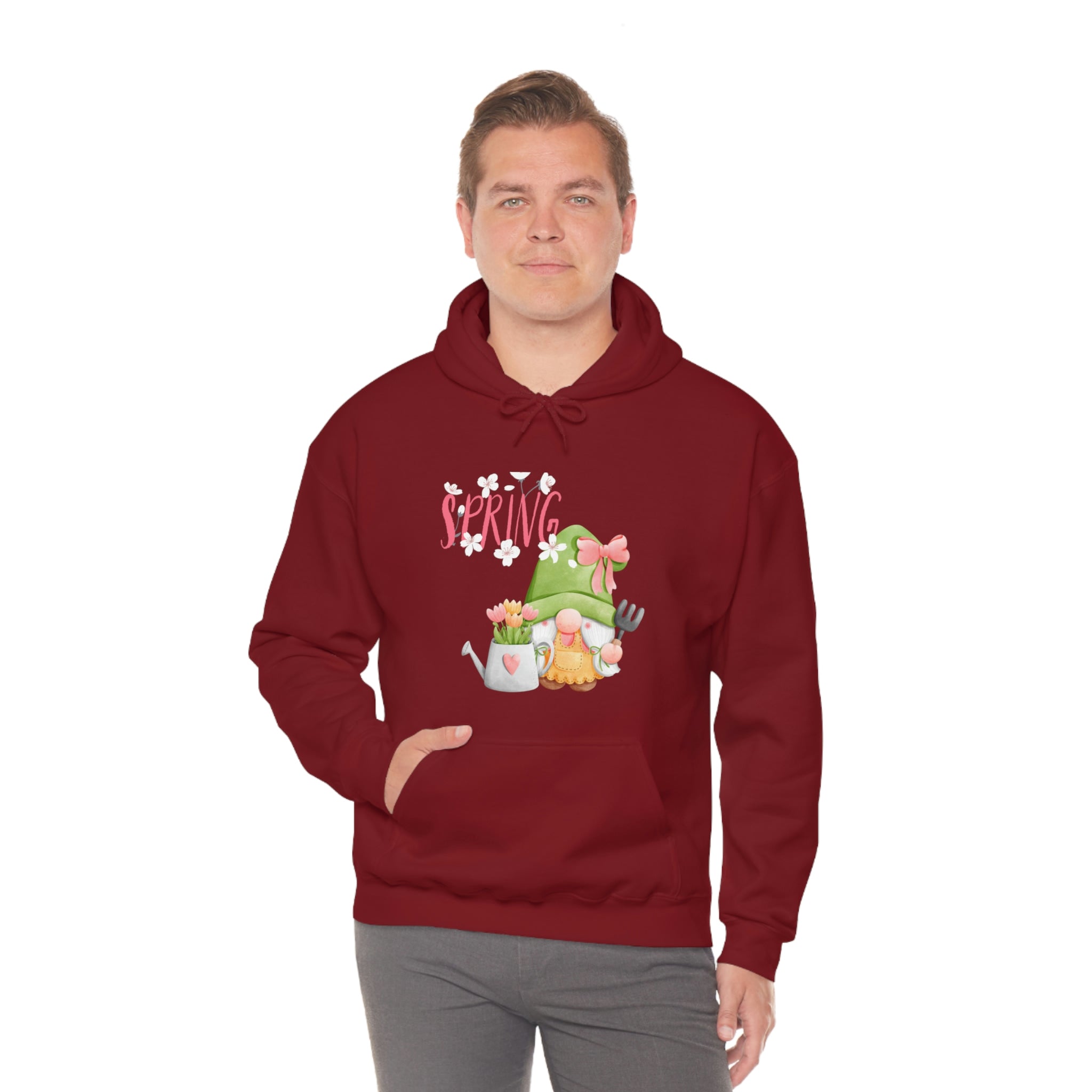 Gnome Happy Spring Unisex Heavy Blend™ Hooded Sweatshirt