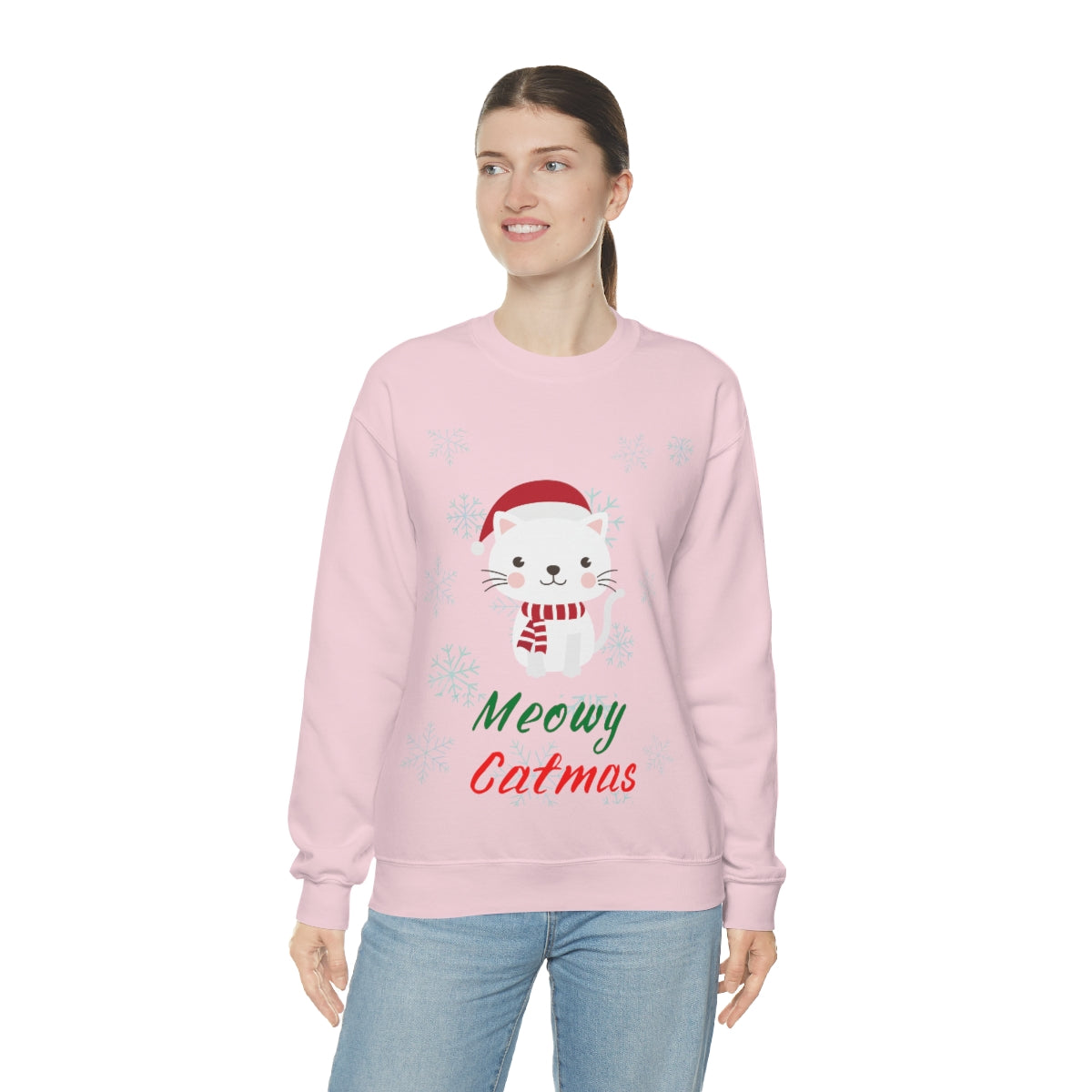 Meowy Catmas Unisex Heavy Blend™ Crewneck Sweatshirt