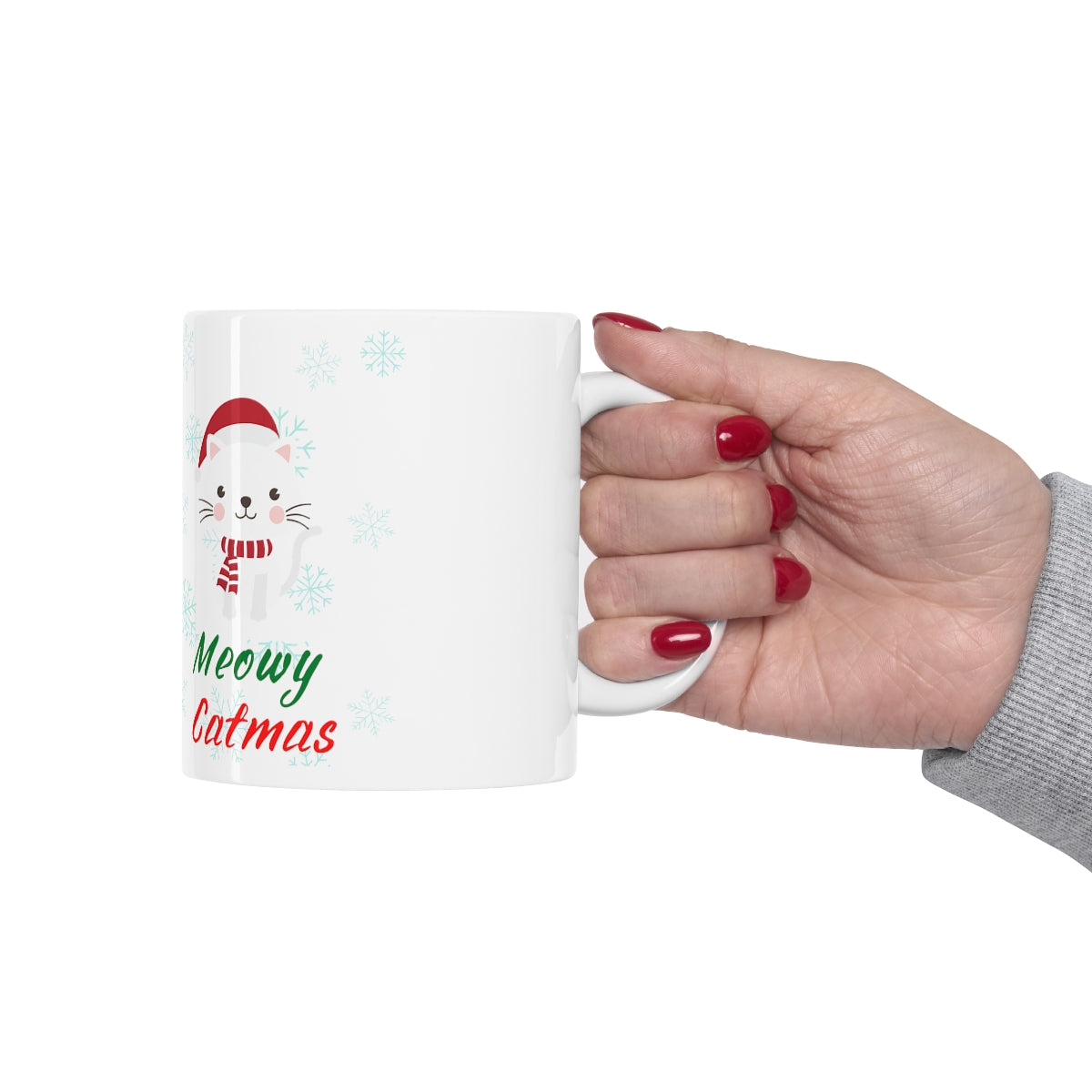 Meowy Catmas Ceramic Mug 11oz