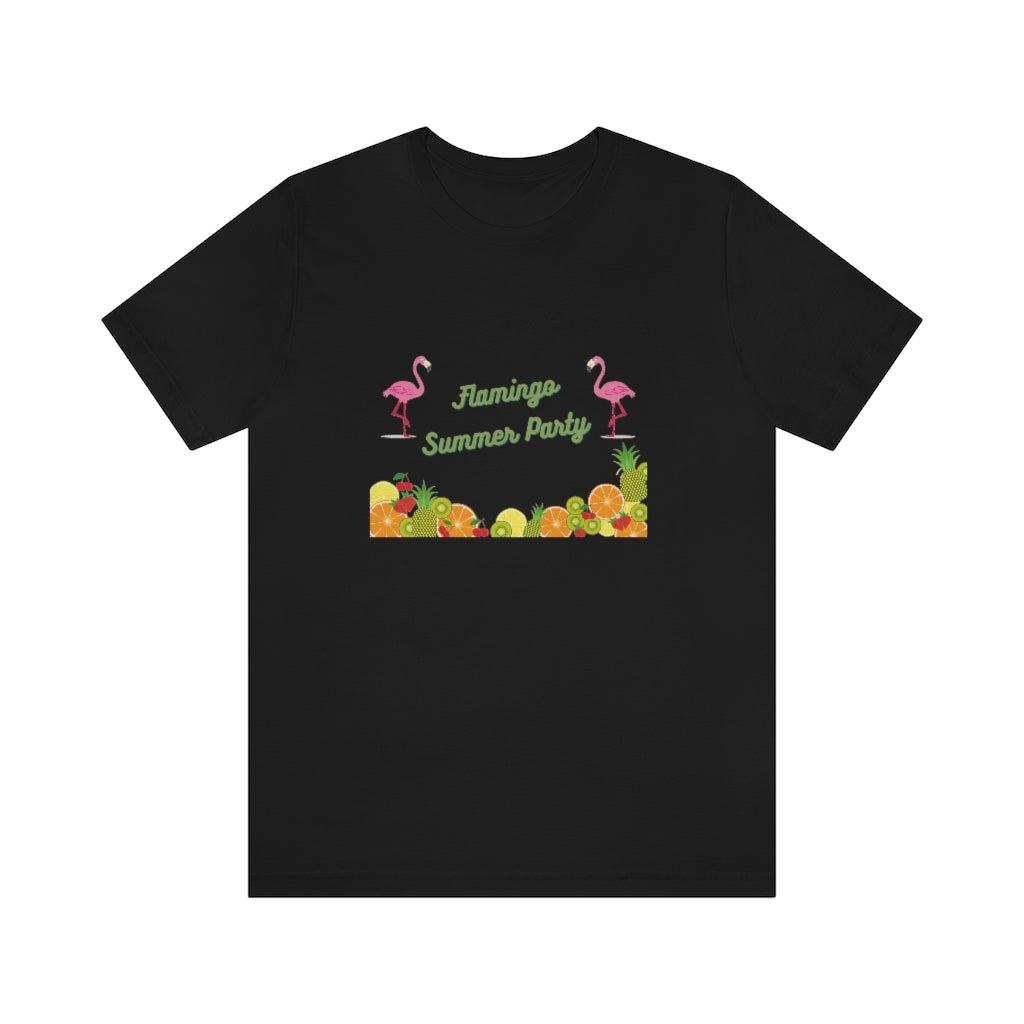 Flamingo Sumer Party Unisex Jersey Short Sleeve Tee