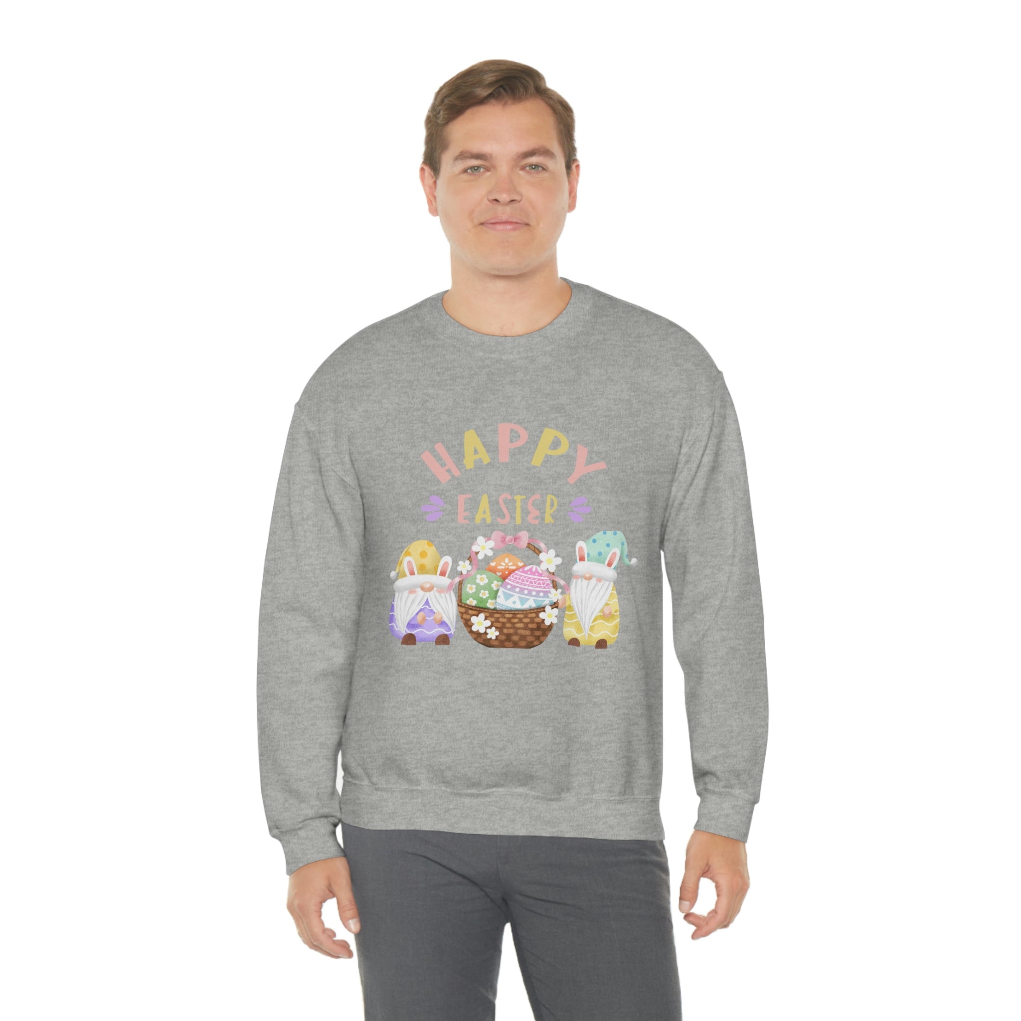 Happy Easter Gnome Unisex Heavy Blend™ Crewneck Sweatshirt