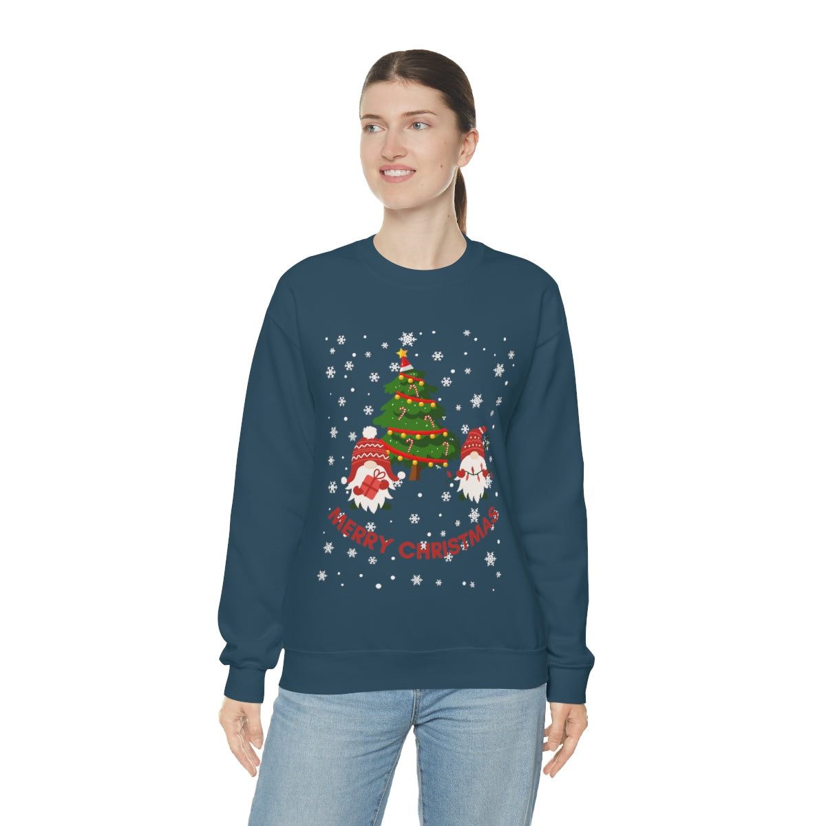 Merry & Bright Holidays Christmas Unisex Heavy Blend™ Crewneck Sweatshirt