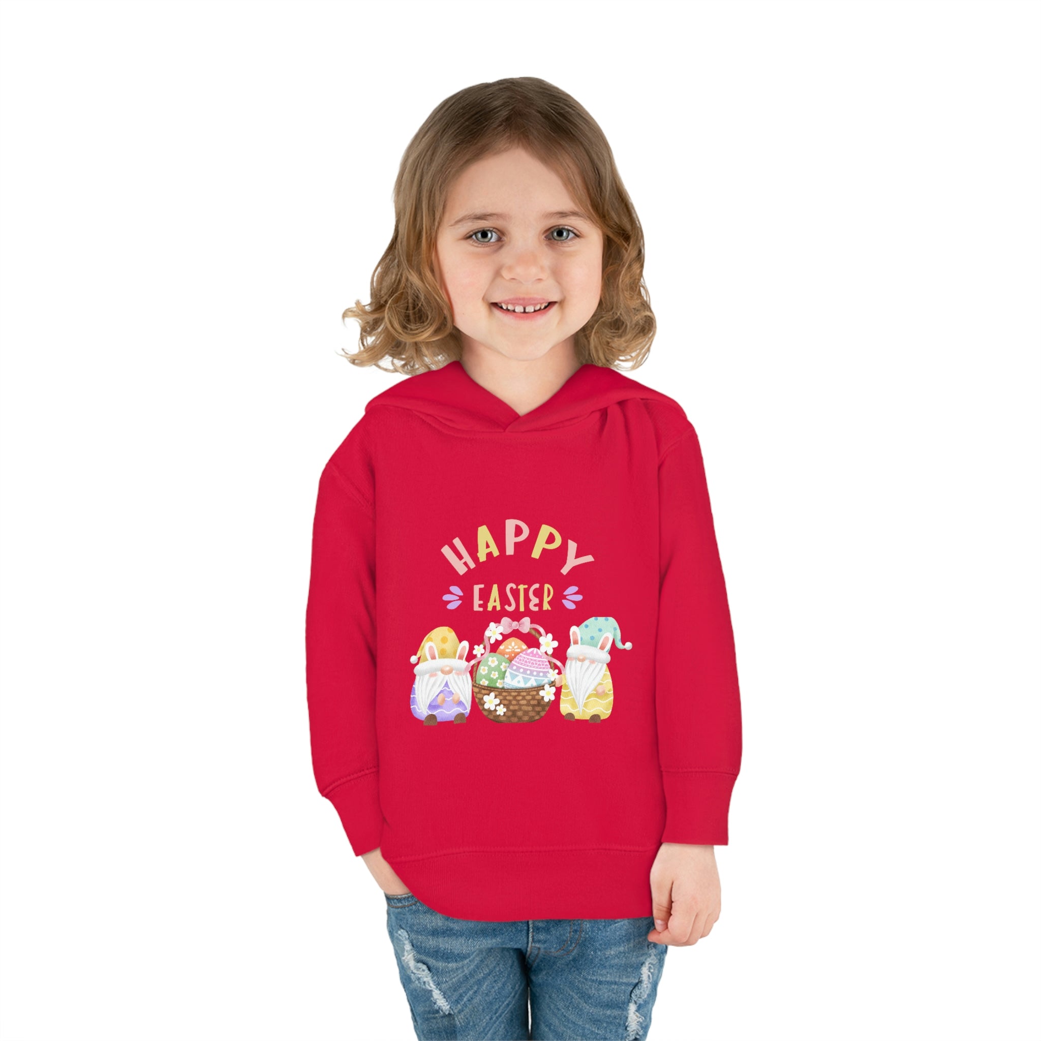 Happy Easter Gnome Toddler Pullover Fleece Hoodie