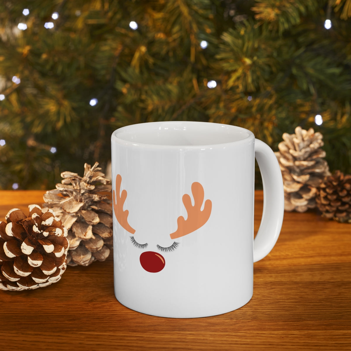 Reindeer Christmas Ceramic Mug 11oz