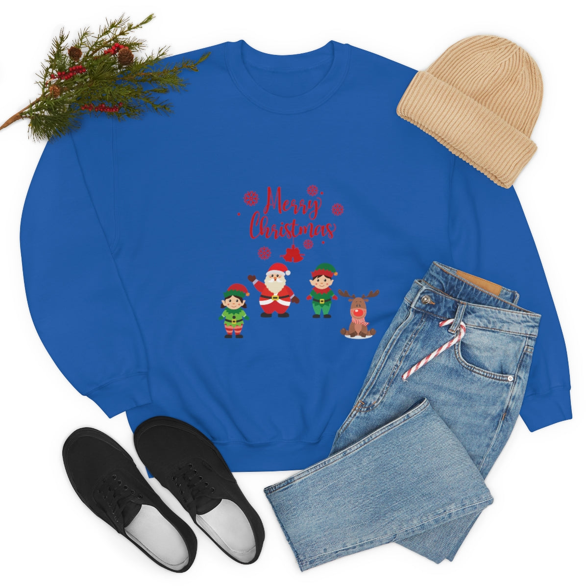 Merry Christmas From Santa & Helpers Unisex Heavy Blend™ Crewneck Sweatshirt