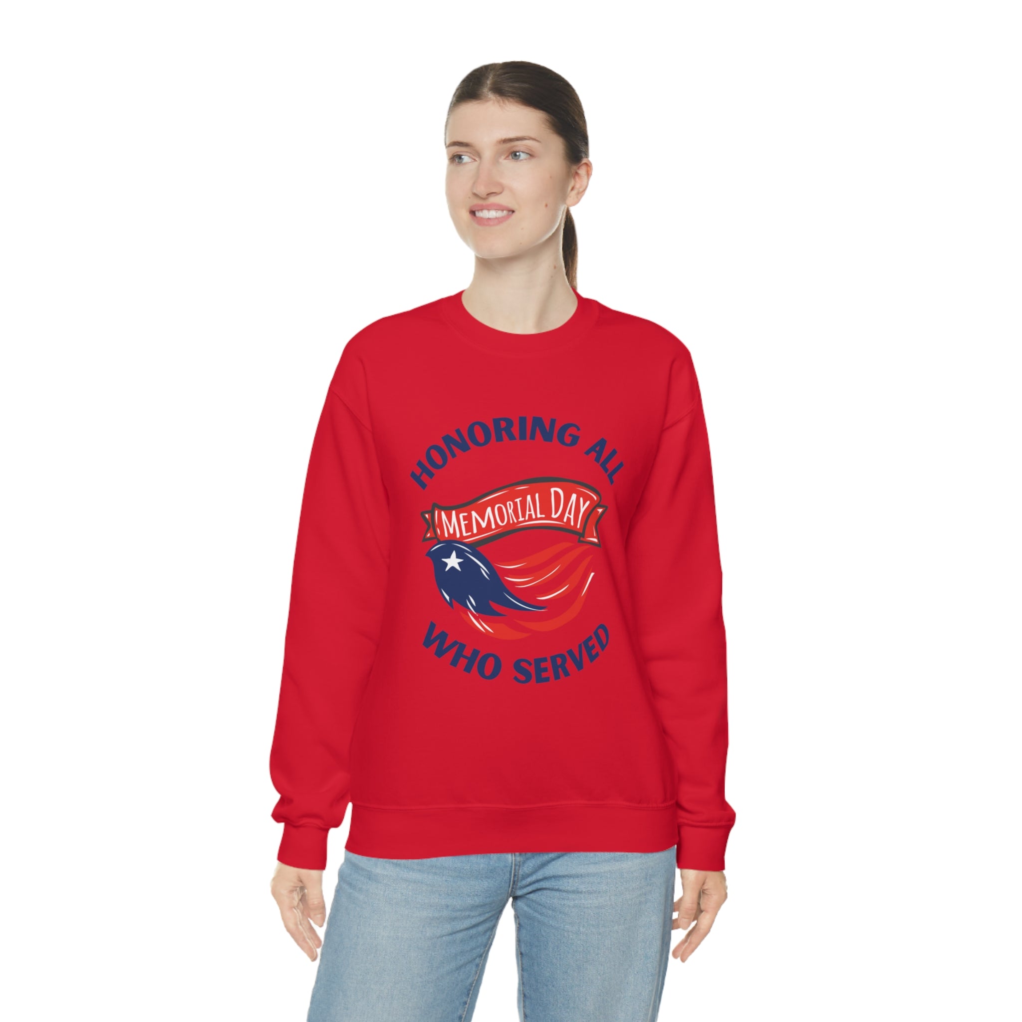 Memorial Day Honoring All Who Served Unisex Heavy Blend™ Crewneck Sweatshirt