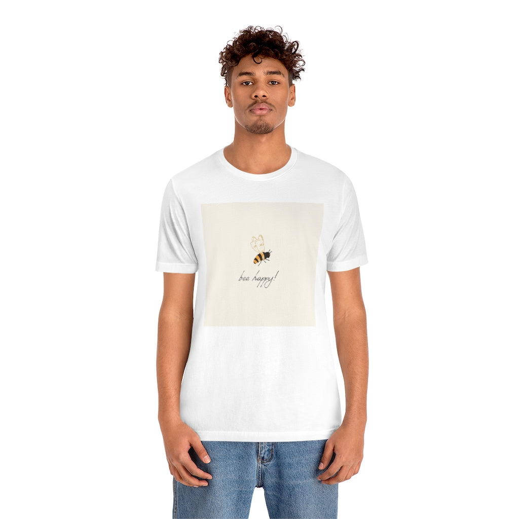 Bee Happy Unisex Jersey Short Sleeve Tee