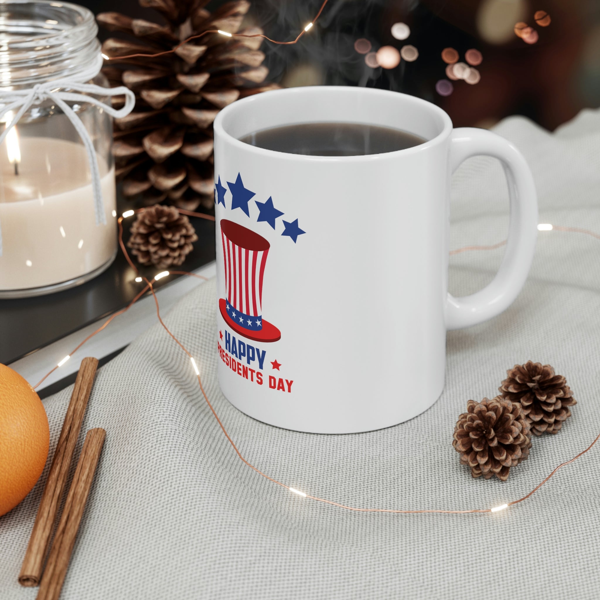 Happy President's Day Hat Ceramic Mug 11oz