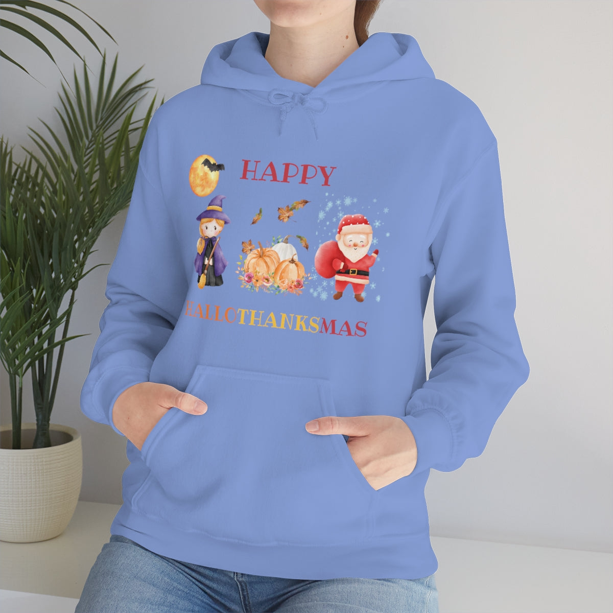 Happy Hallothanksmas Unisex Heavy Blend™ Hooded Sweatshirt