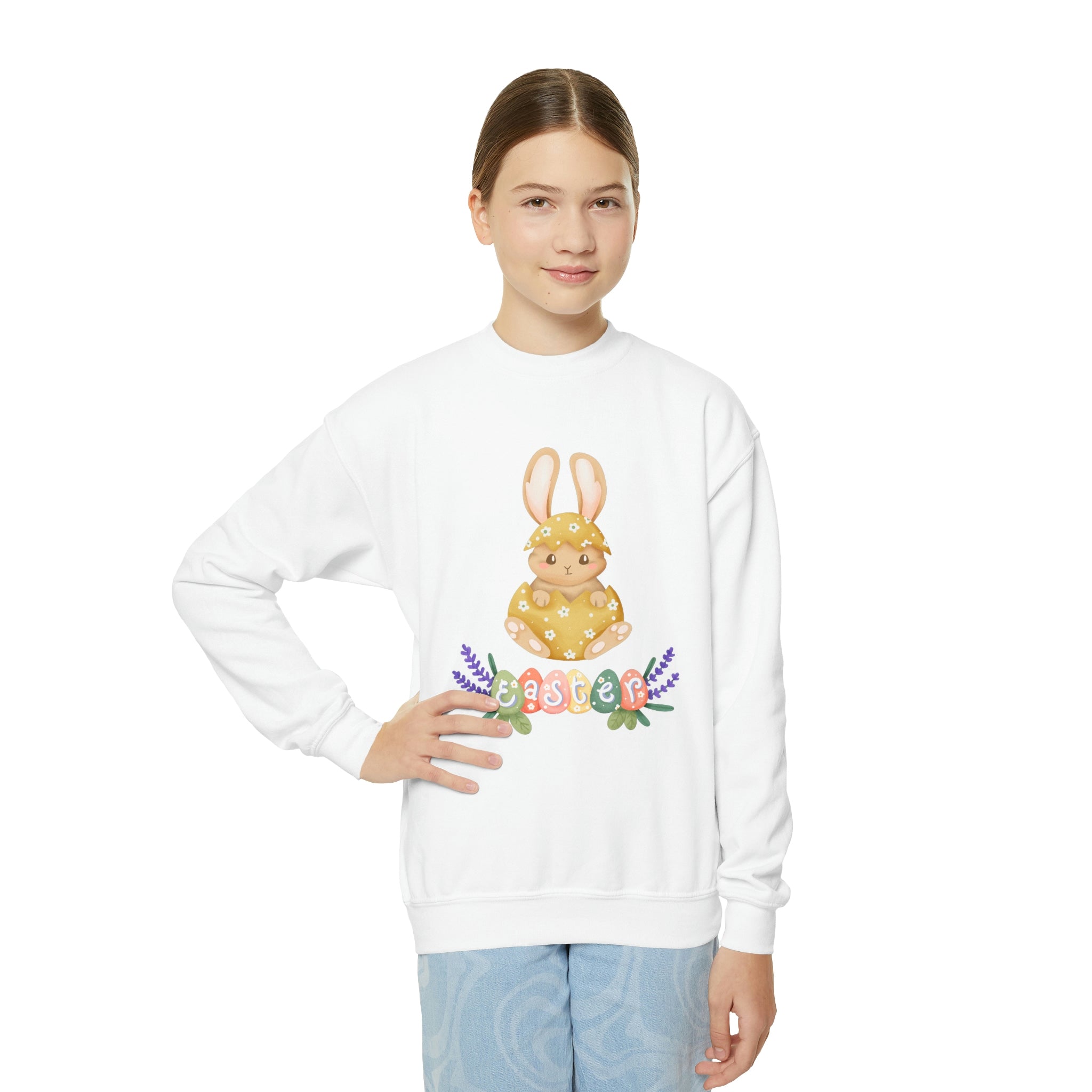 Easter Hunt Is On Youth Crewneck Sweatshirt