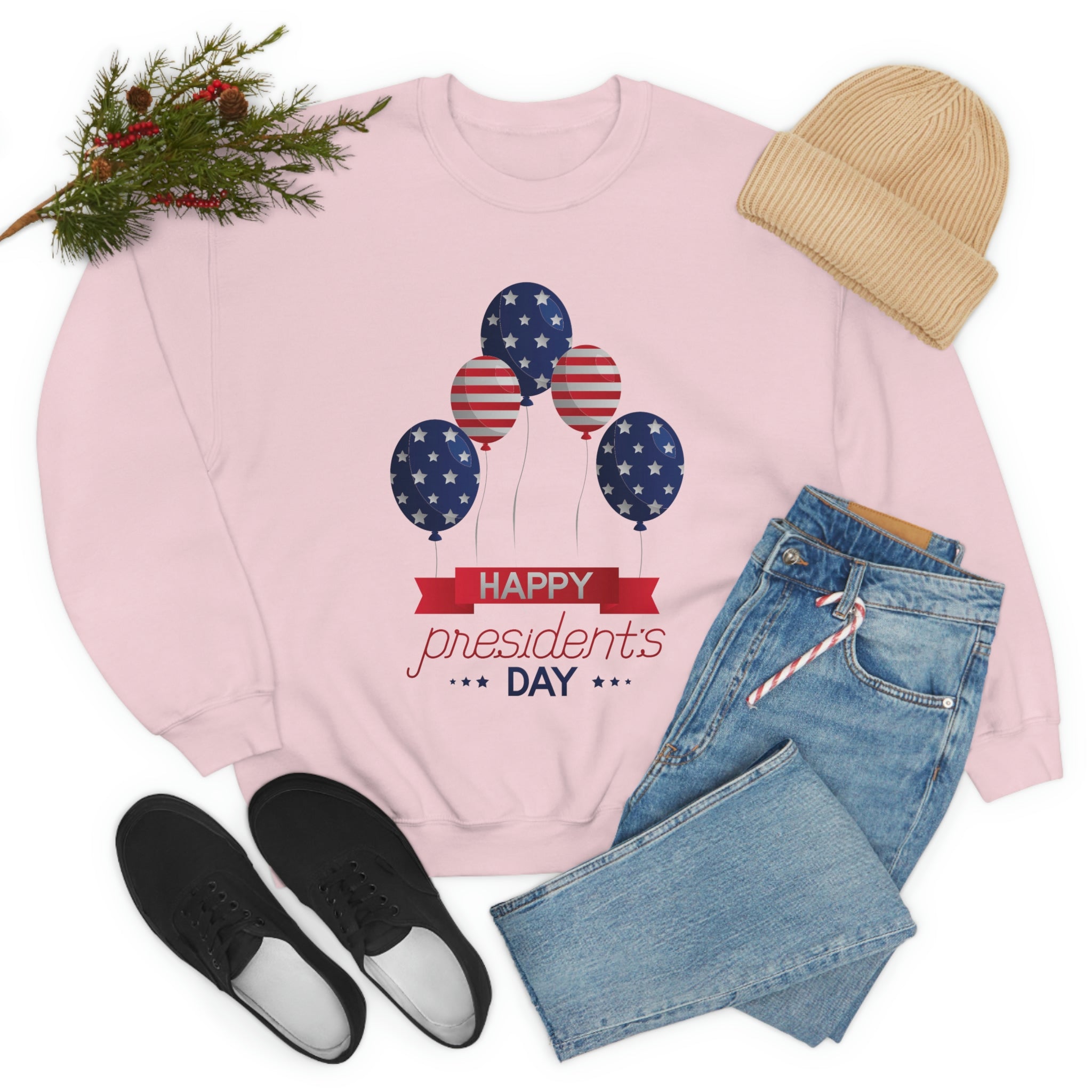 Happy President's Day Stars & Stripe Unisex Heavy Blend™ Crewneck Sweatshirt