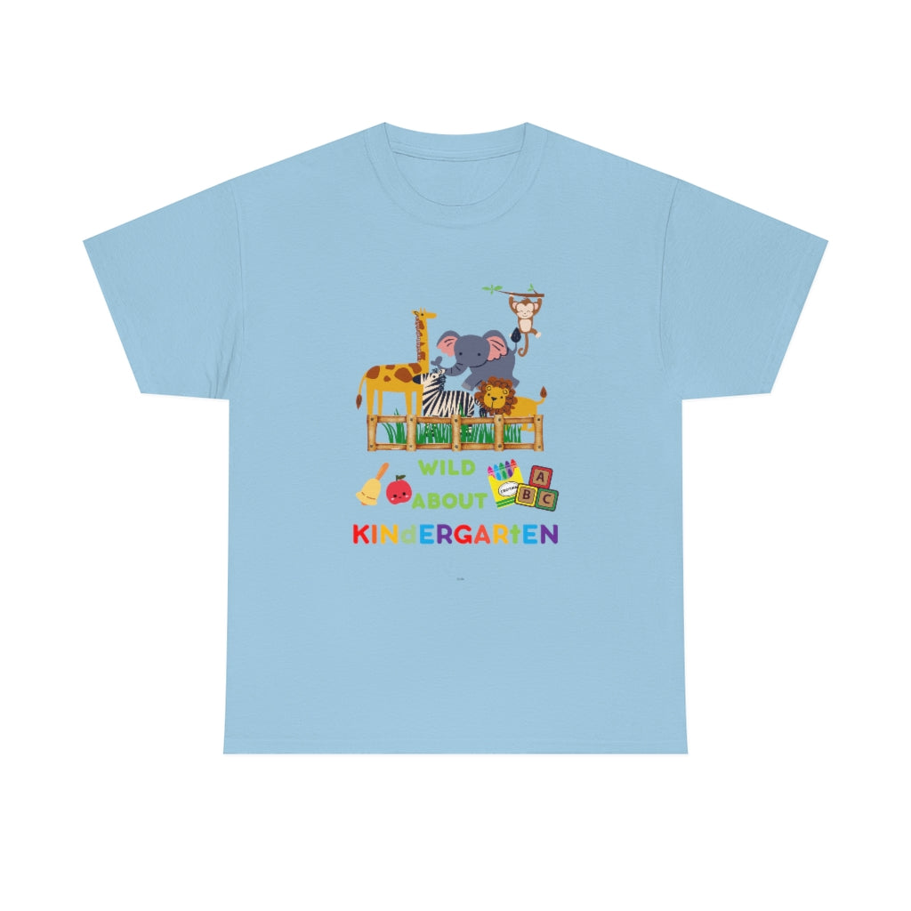 Wild About Kindergarten Unisex Heavy Cotton Tee