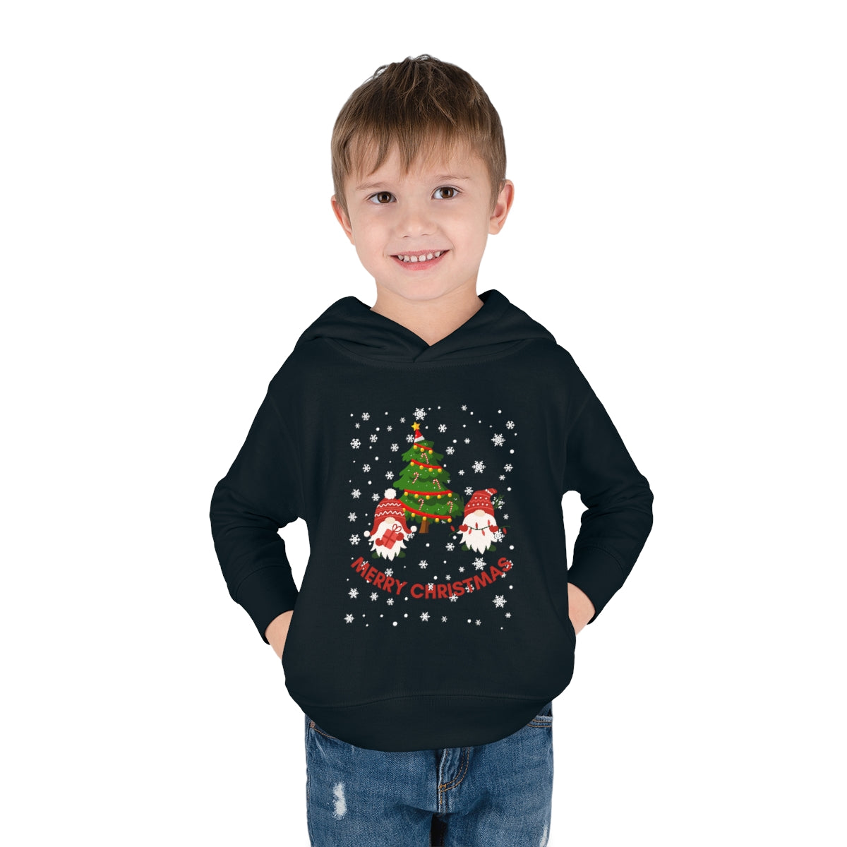 Merry & Bright Holidays ChristmasToddler Pullover Fleece Hoodie
