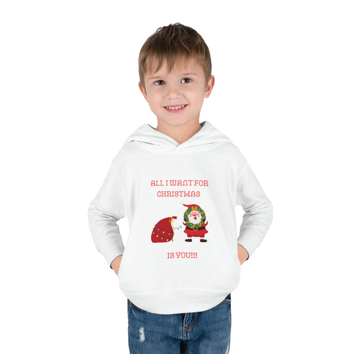 All I Want For Christmas Is You!!!Toddler Pullover Fleece Hoodie
