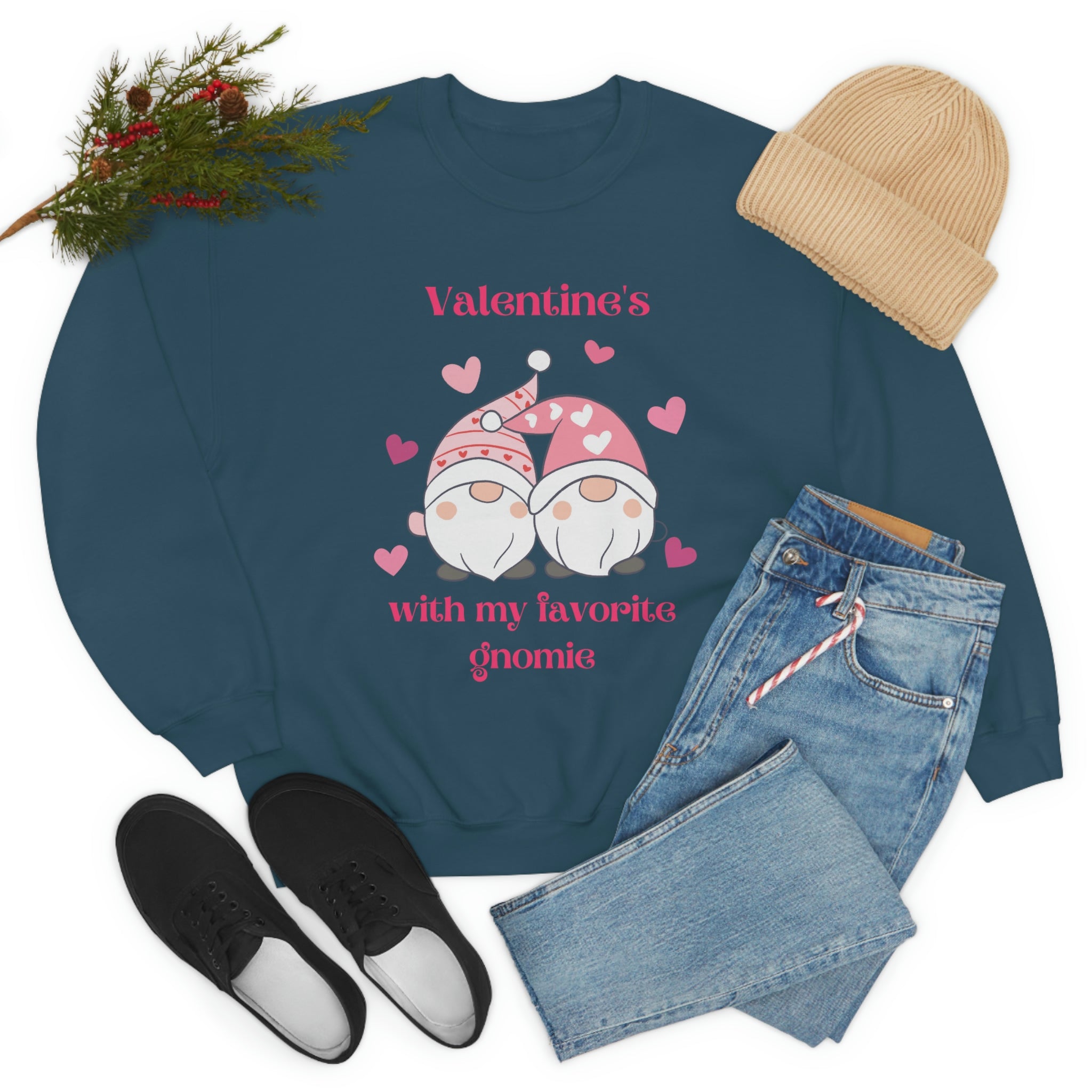 Valentine's With My Favorite Gnomie Unisex Heavy Blend™ Crewneck Sweatshirt