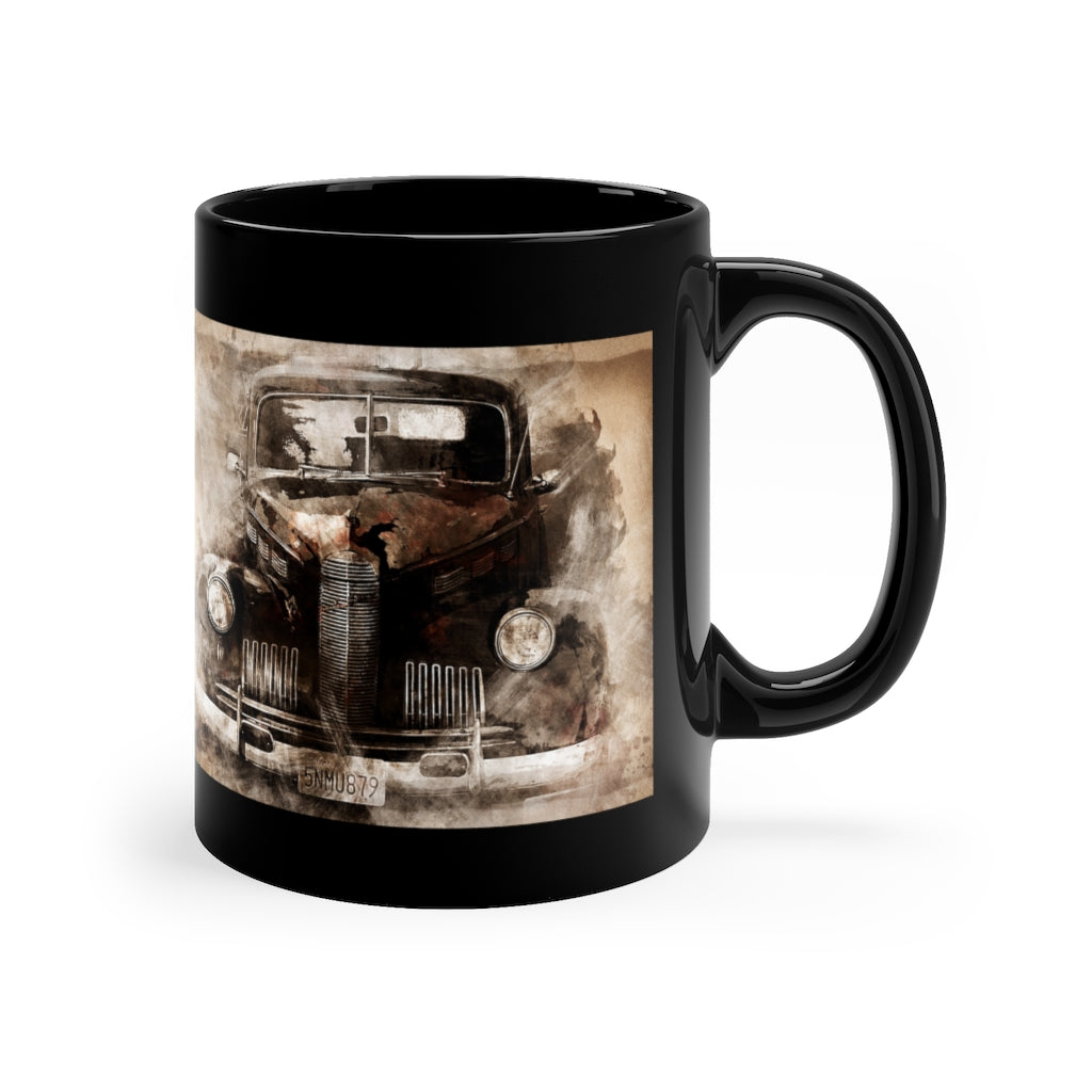 Old Truck Black Coffee Mug, 11oz