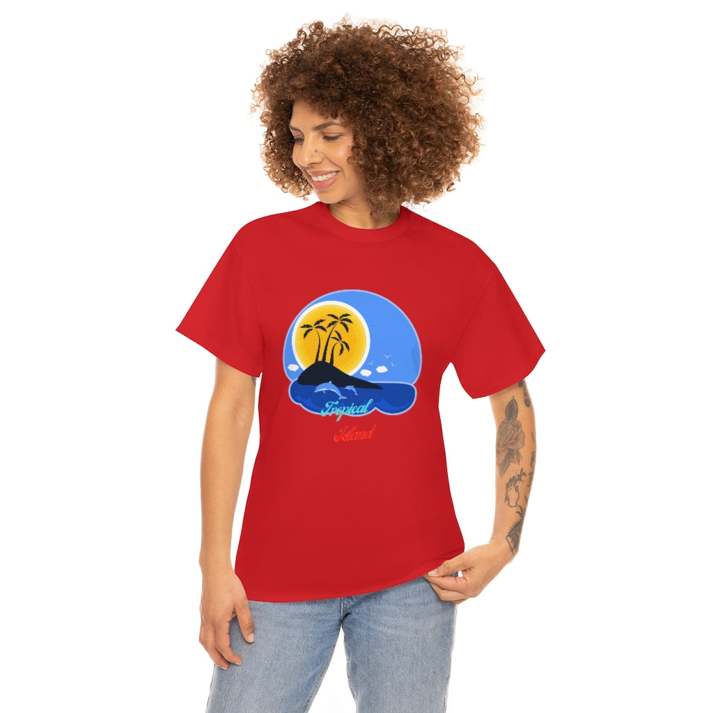Tropical Island Unisex Heavy Cotton Tee