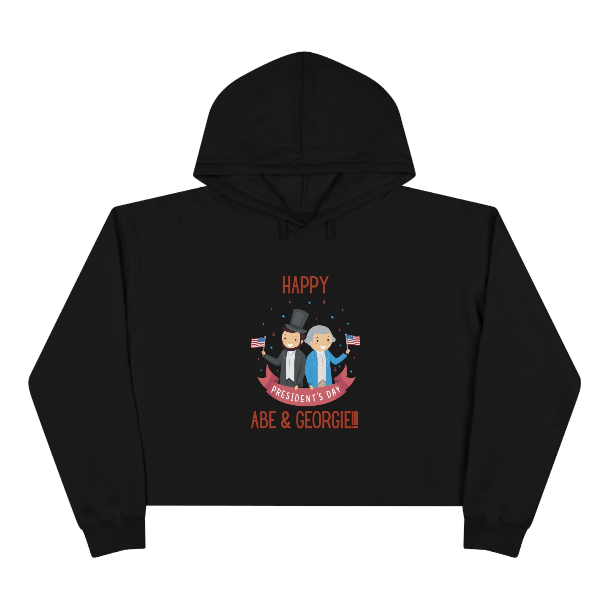 Happy President's Day Abe & Georgie!!! Crop Hoodie