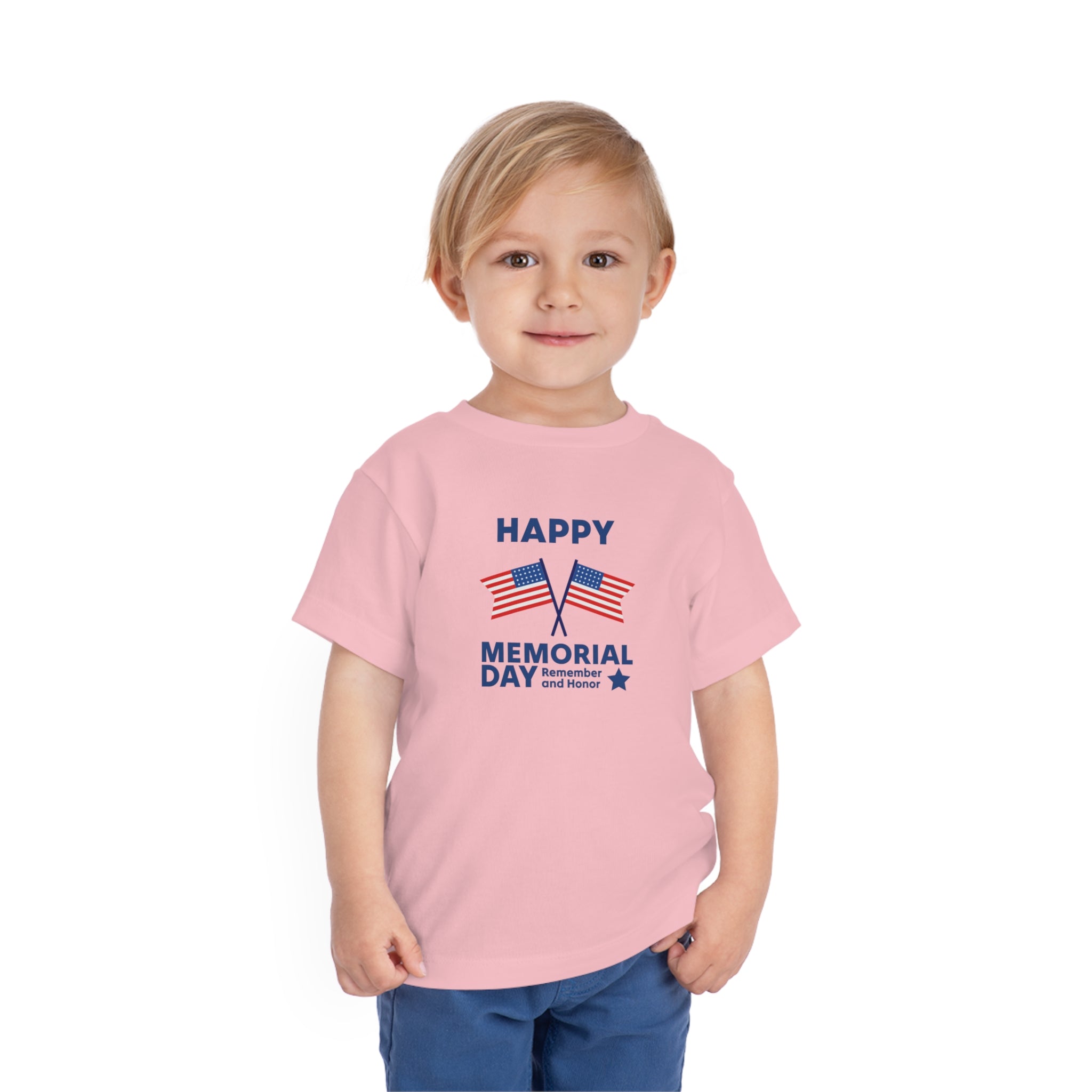 Happy Memorial Day Toddler Short Sleeve Tee