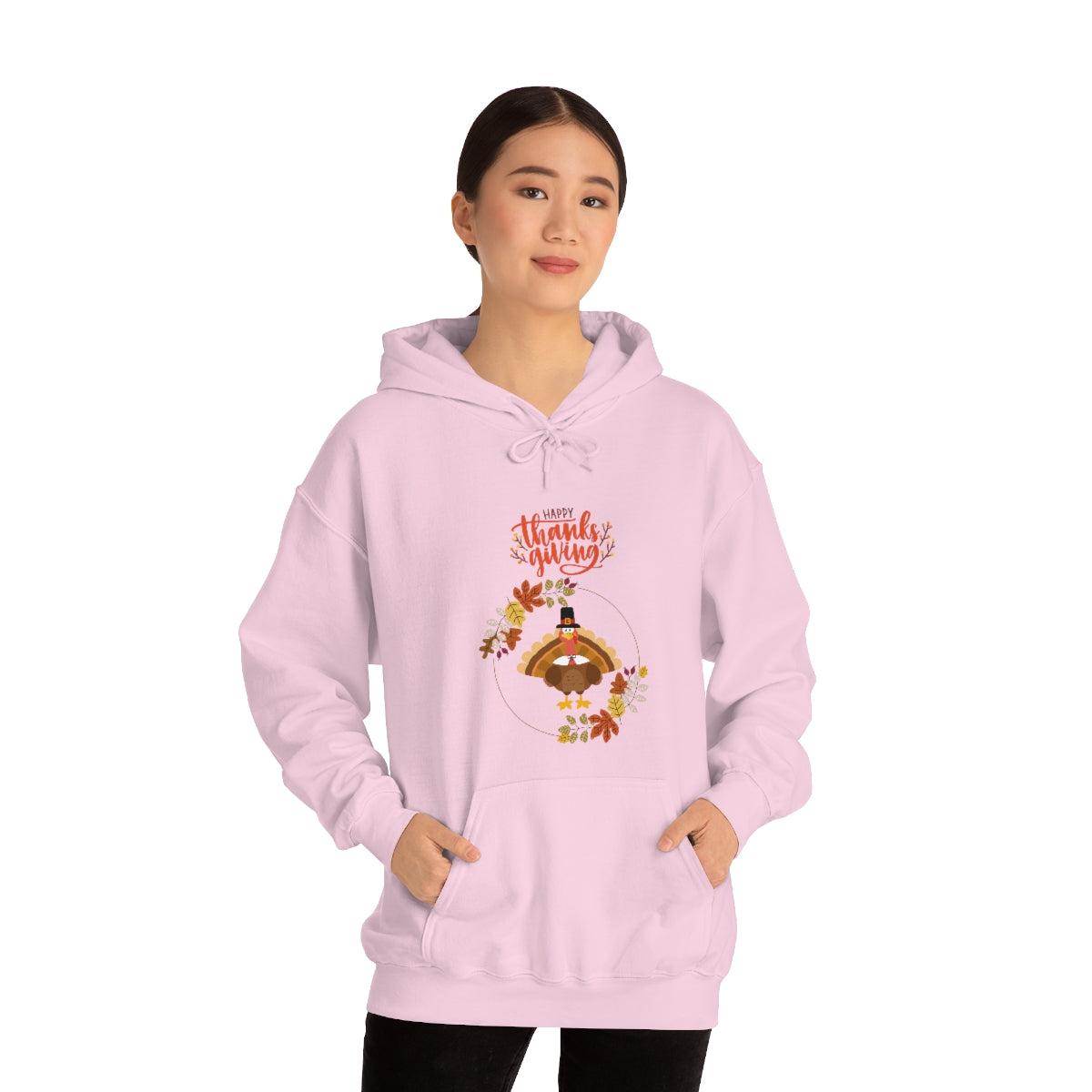 Happy Thanksgiving Pilgrim Turkey Unisex Heavy Blend™ Hooded Sweatshirt