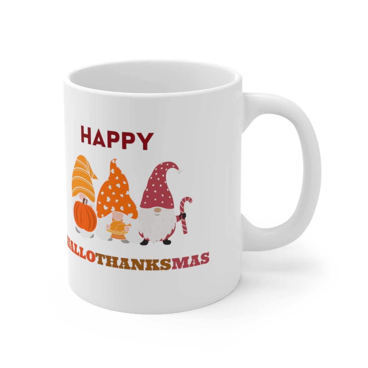 Happy Hallothanksmas Ceramic Mug 11oz