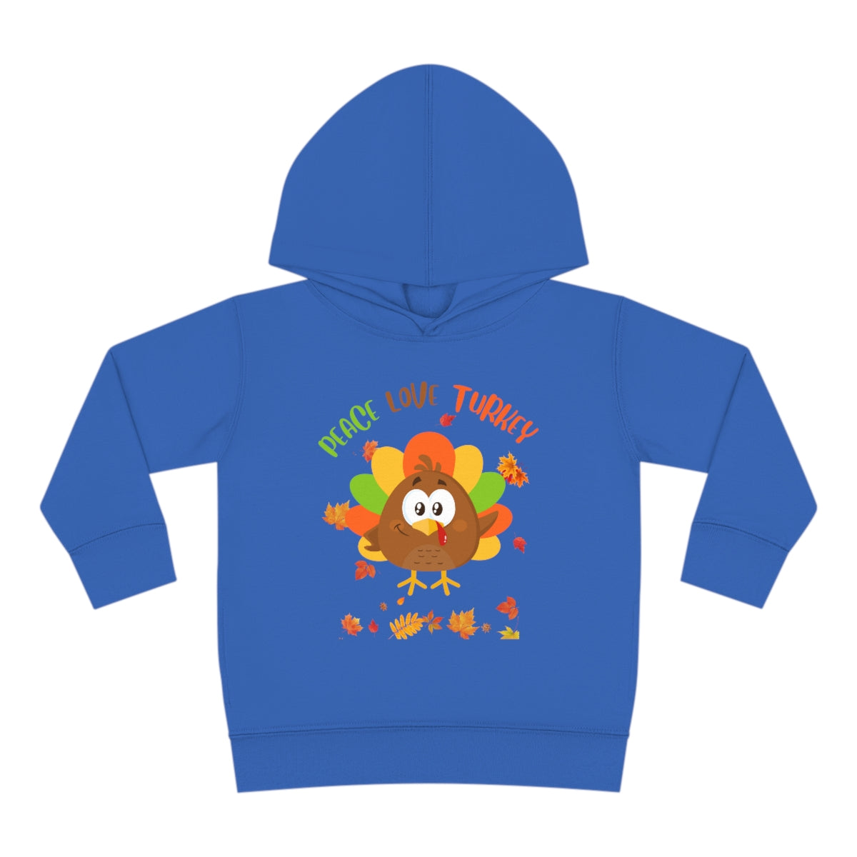 Peace Love Turkey Toddler Pullover Fleece Hoodie