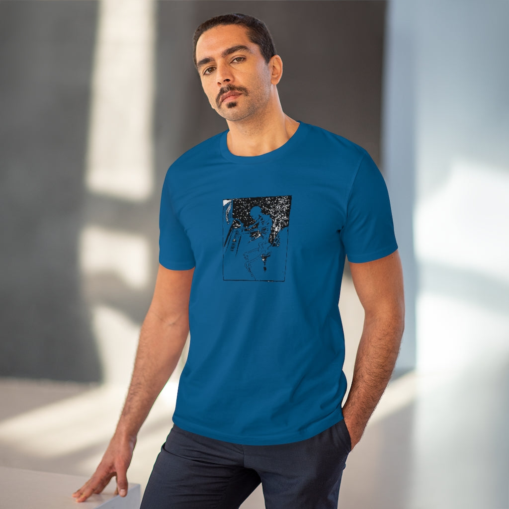 Skeleton Piano Player Organic Creator T-shirt - Unisex