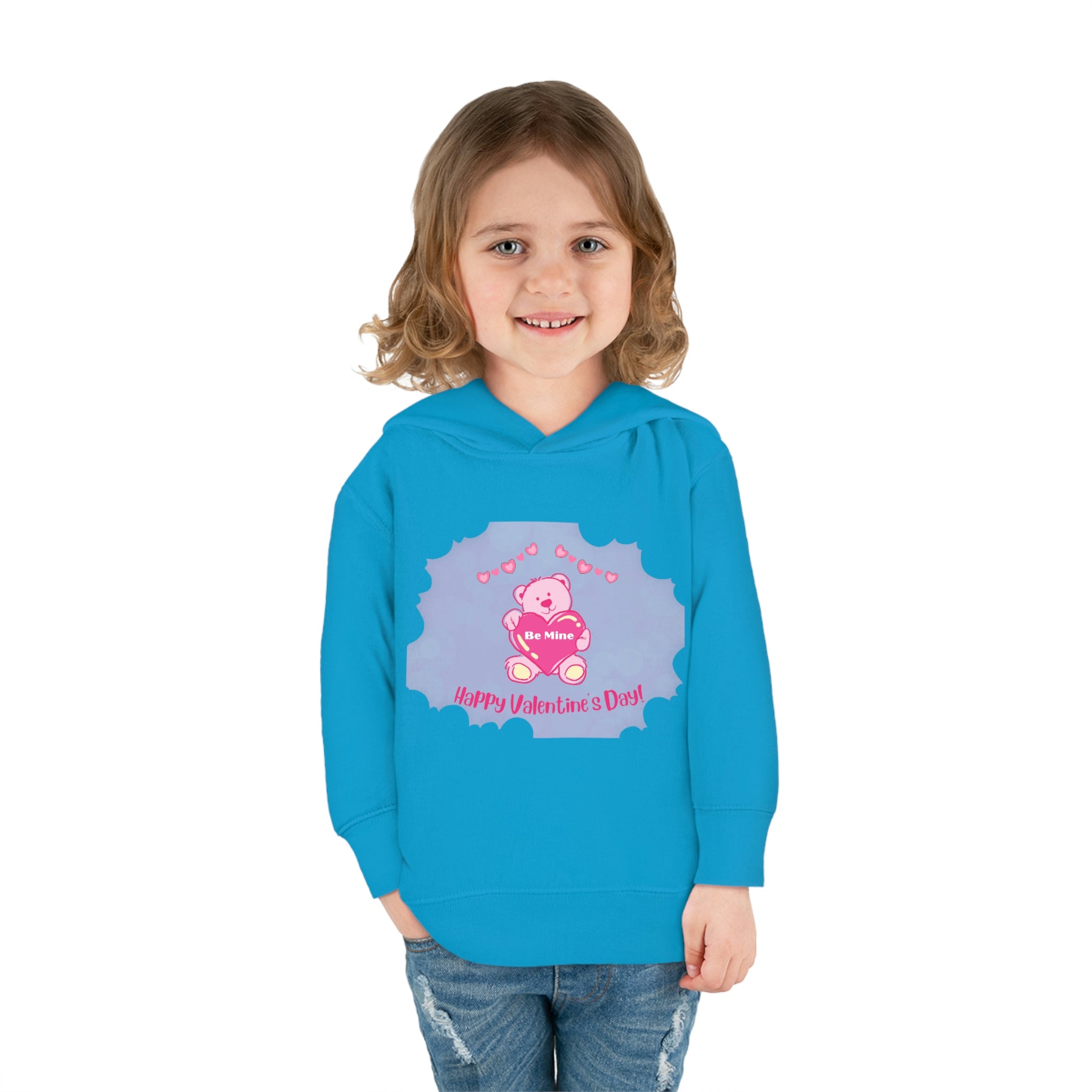 Happy Valentine's Day Be Mine Toddler Pullover Fleece Hoodie