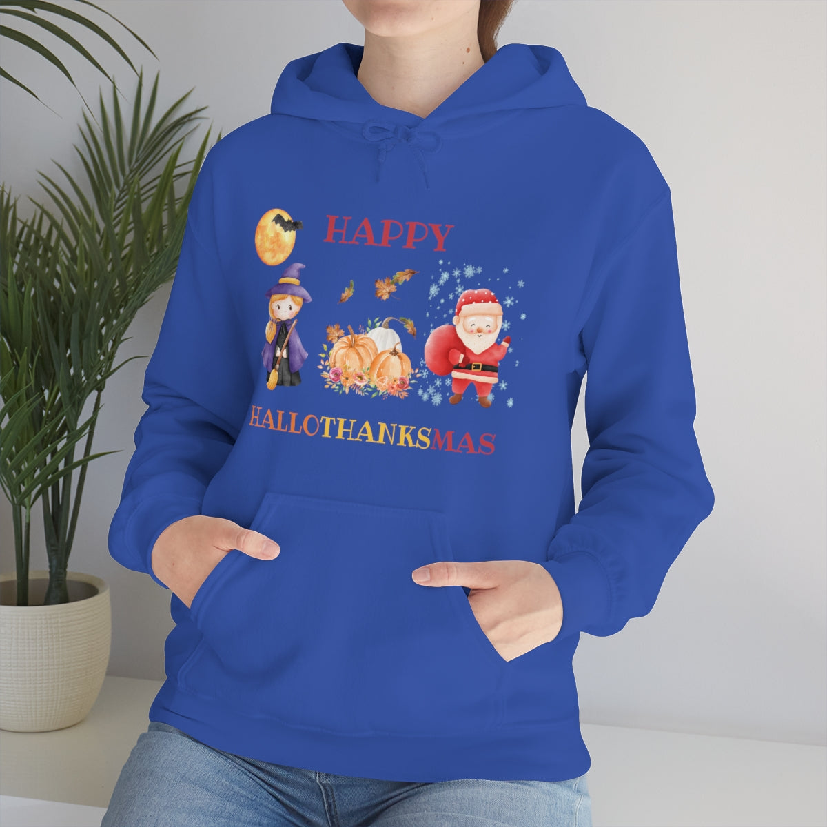 Happy Hallothanksmas Unisex Heavy Blend™ Hooded Sweatshirt