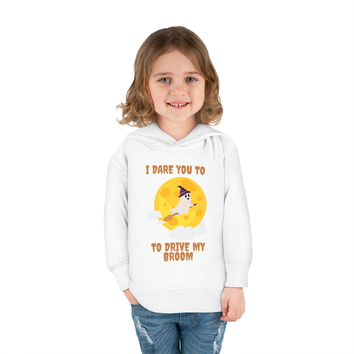 I Dare You to Drive My Broom Toddler Pullover Fleece Hoodie