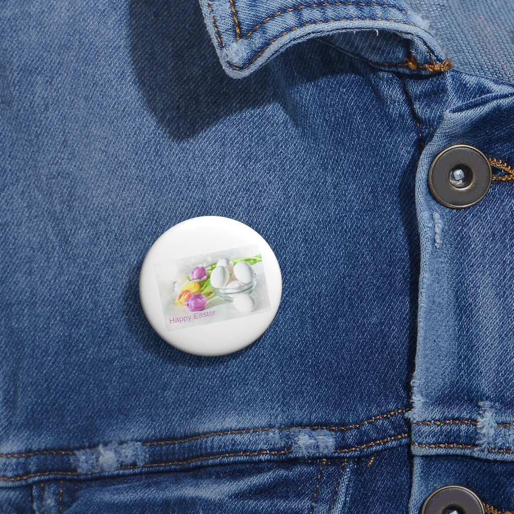 Happy Easter Custom Pin Buttons