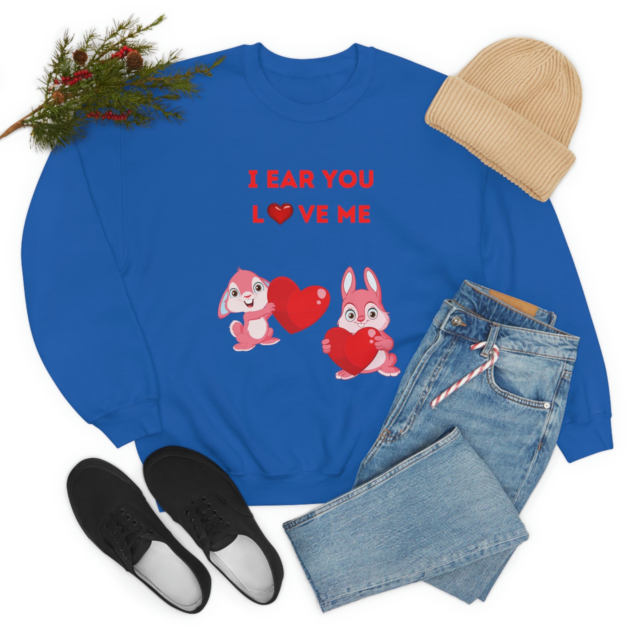 I Ear You Love Me Unisex Heavy Blend™ Crewneck Sweatshirt