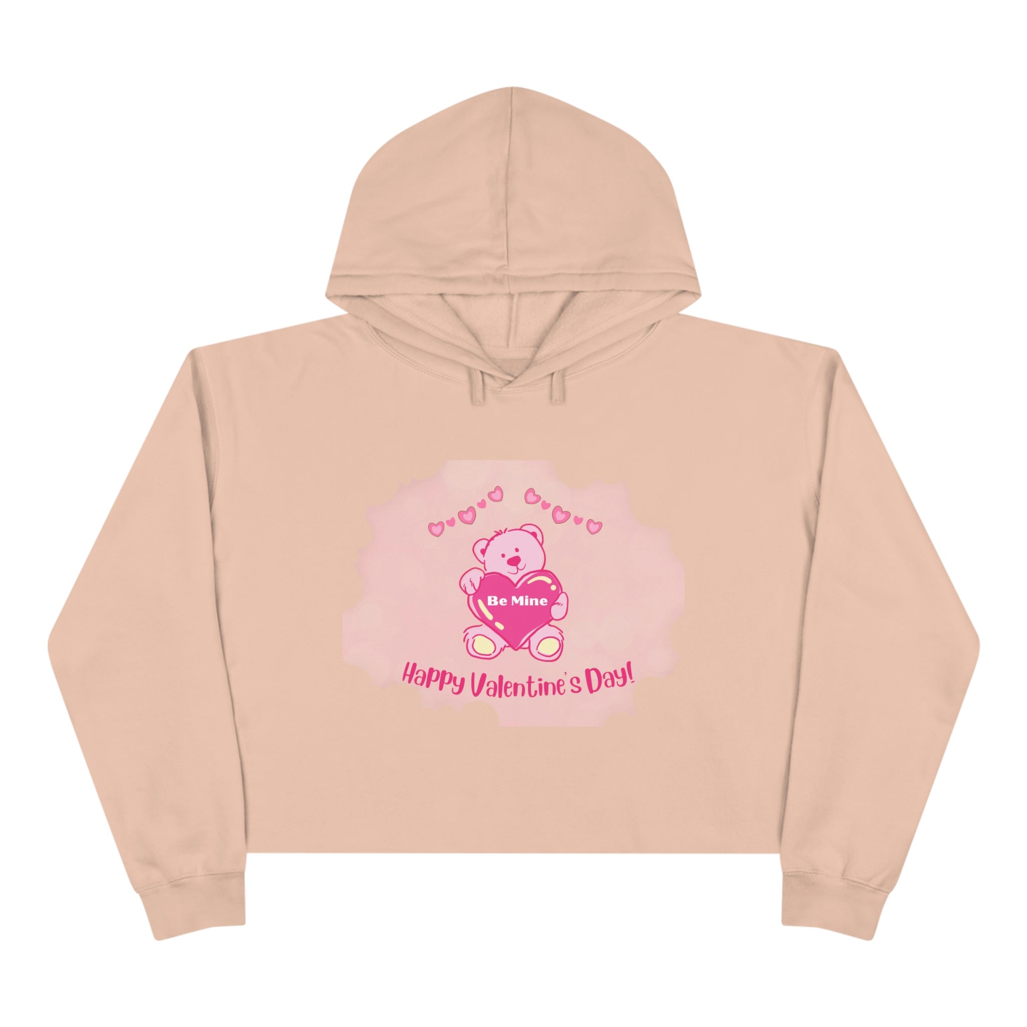 Happy Valentine's Day Be Mine Crop Hoodie