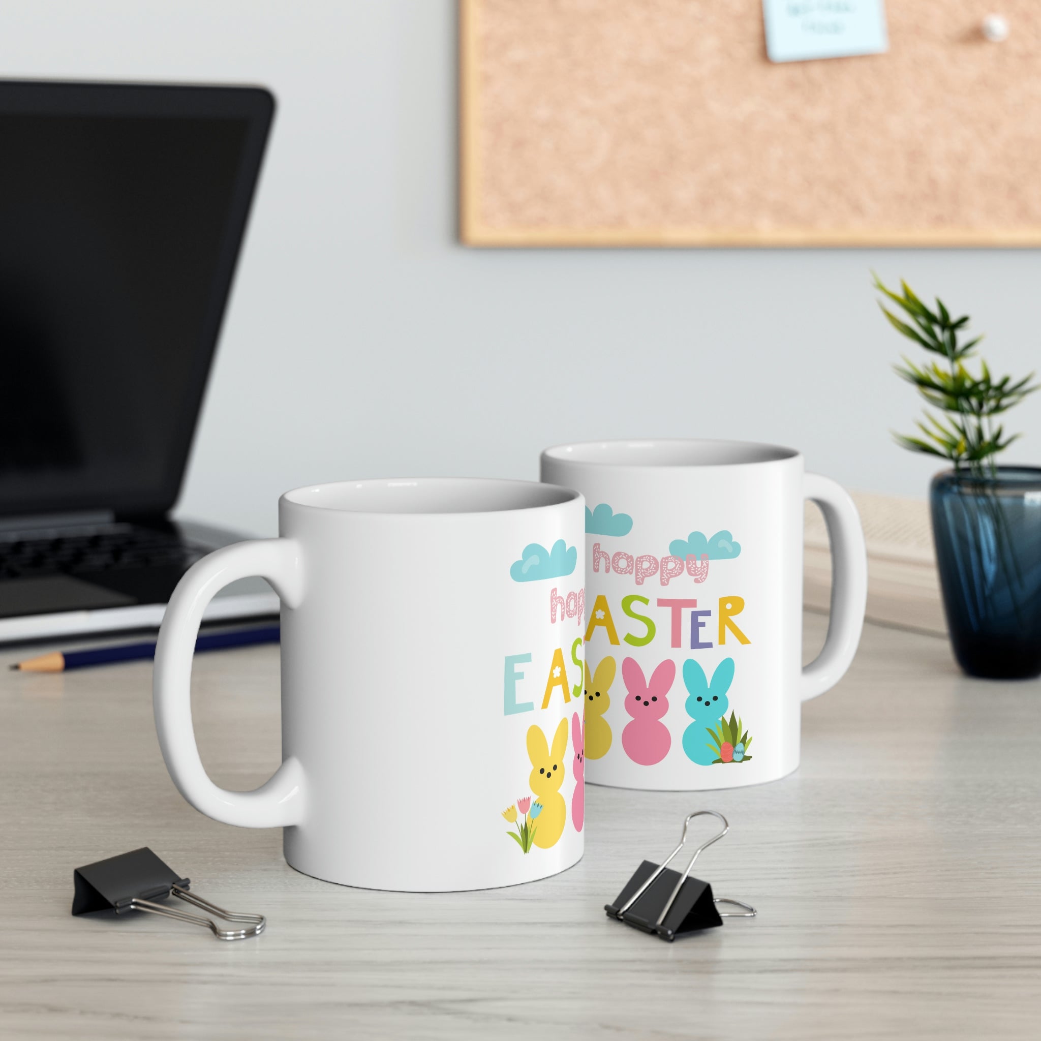 Happy Easter Bunny Ceramic Mug 11oz