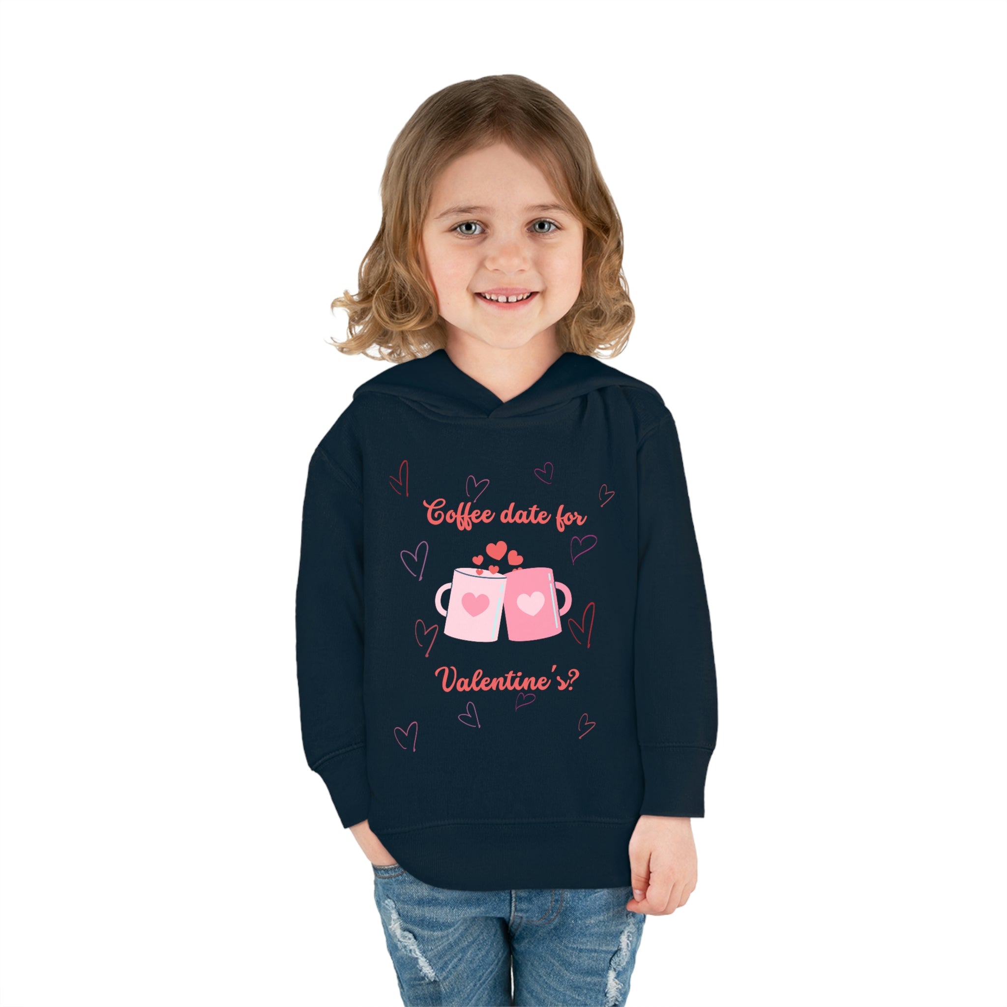 I Love Coffee & You!! Toddler Pullover Fleece Hoodie