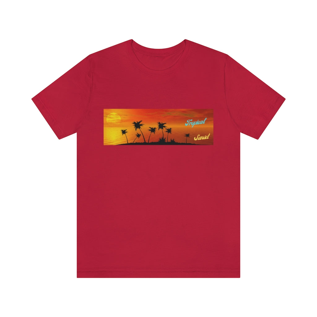 Tropical Sunset Unisex Jersey Short Sleeve Tee