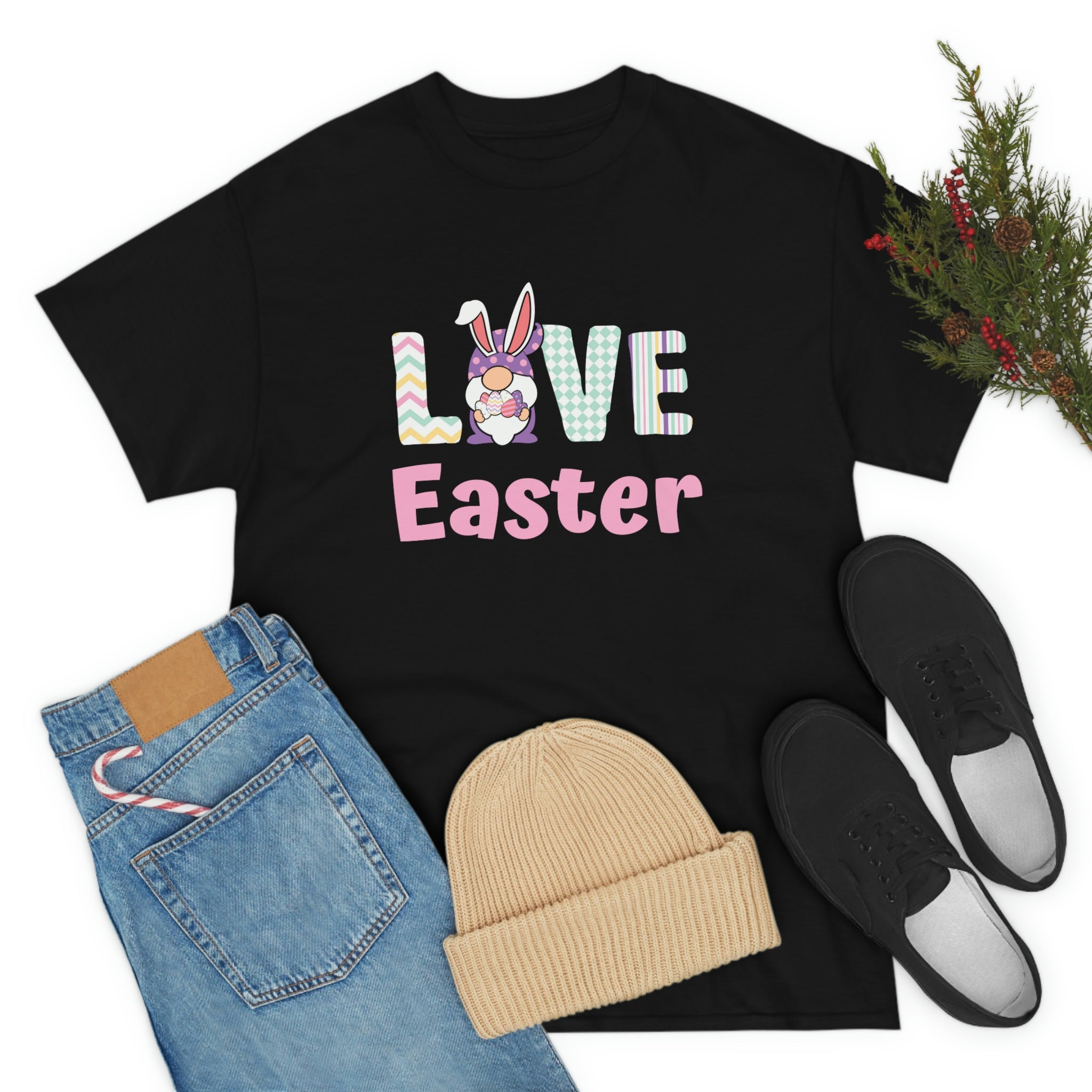 Gnome Love Easter Unisex Heavy Cotton Tee