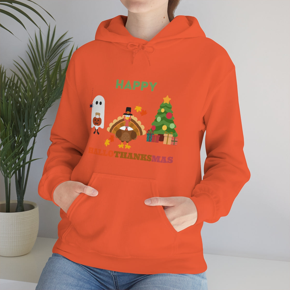 Happy Hallothanksmas Unisex Heavy Blend™ Hooded Sweatshirt