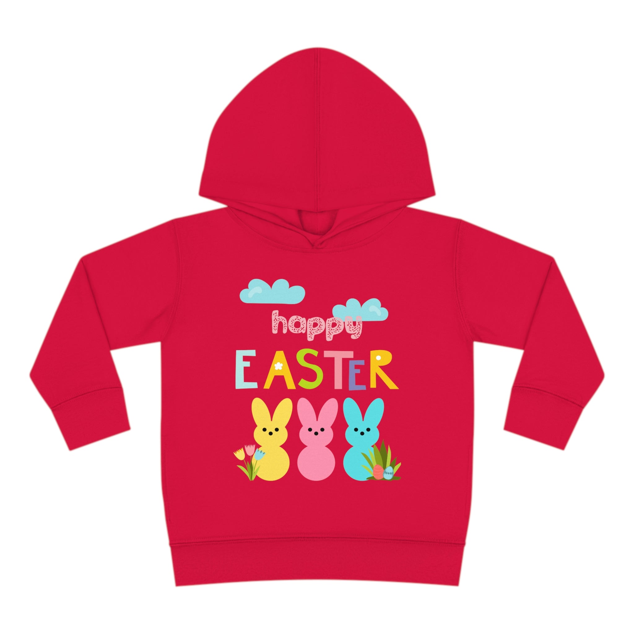 Happy Easter Bunny Toddler Pullover Fleece Hoodie