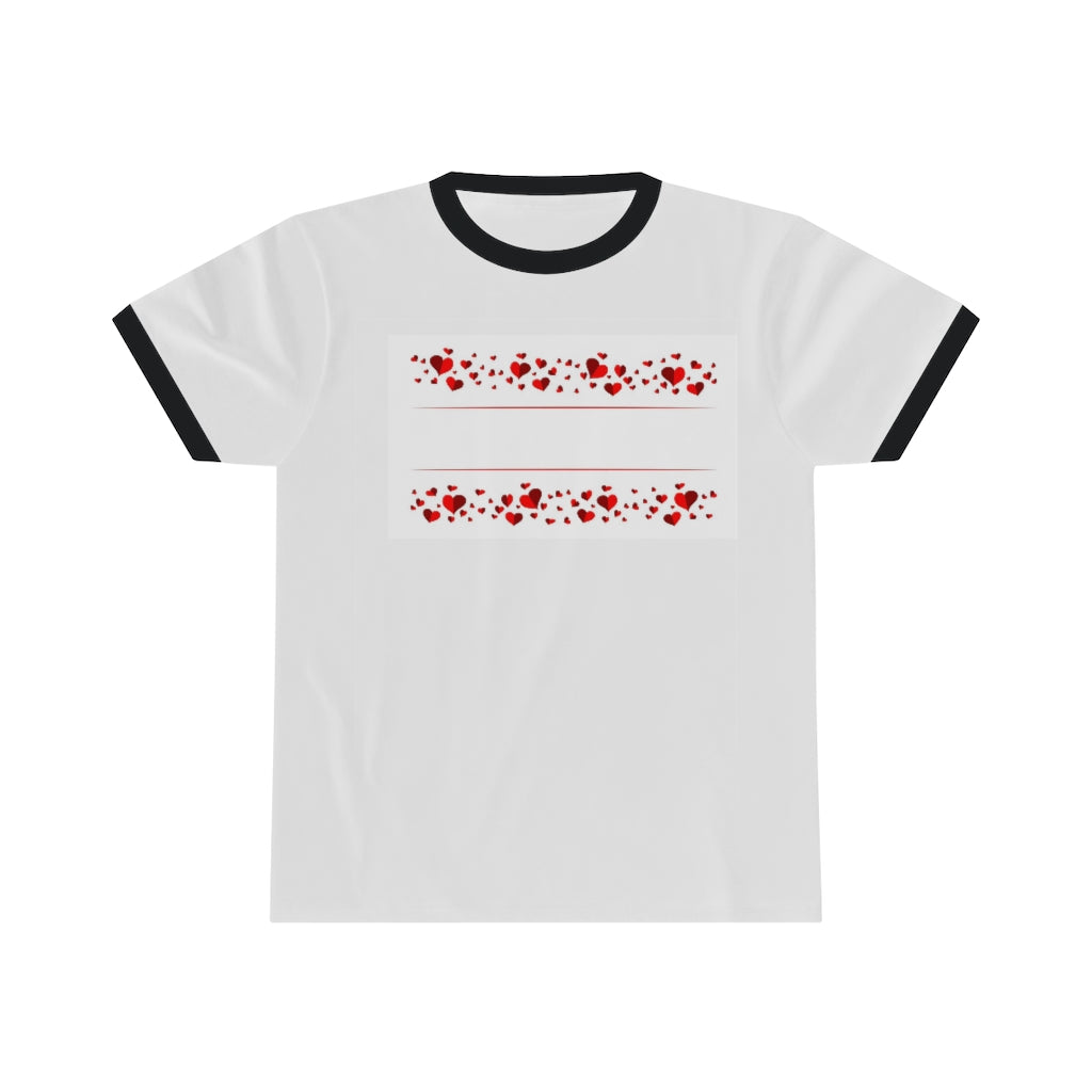 Little Hearts Unisex Ringer Tee